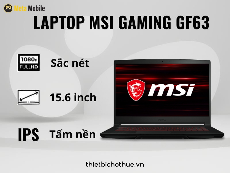 Laptop MSI Gaming GF63 Thin 10SC i7